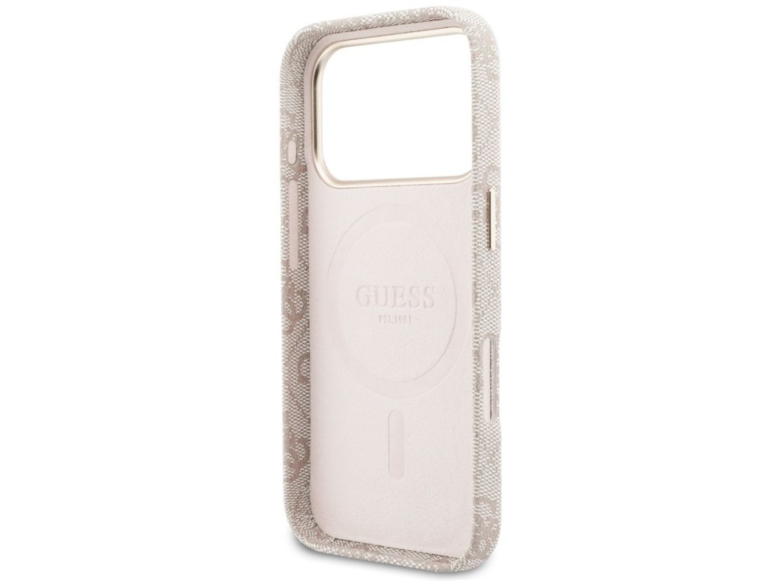 Guess 4G Script MagSafe Case for iPhone 17 Pro Max - Pink