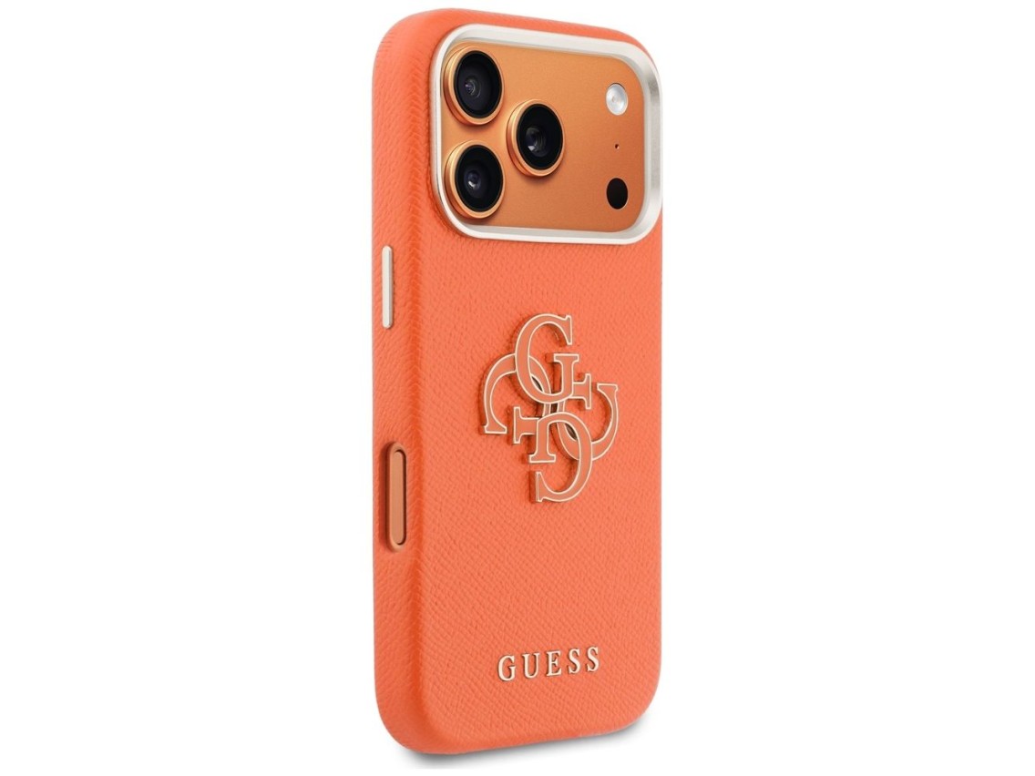 Capa Guess FW Resin Logo para iPhone 17 Pro - laranja
