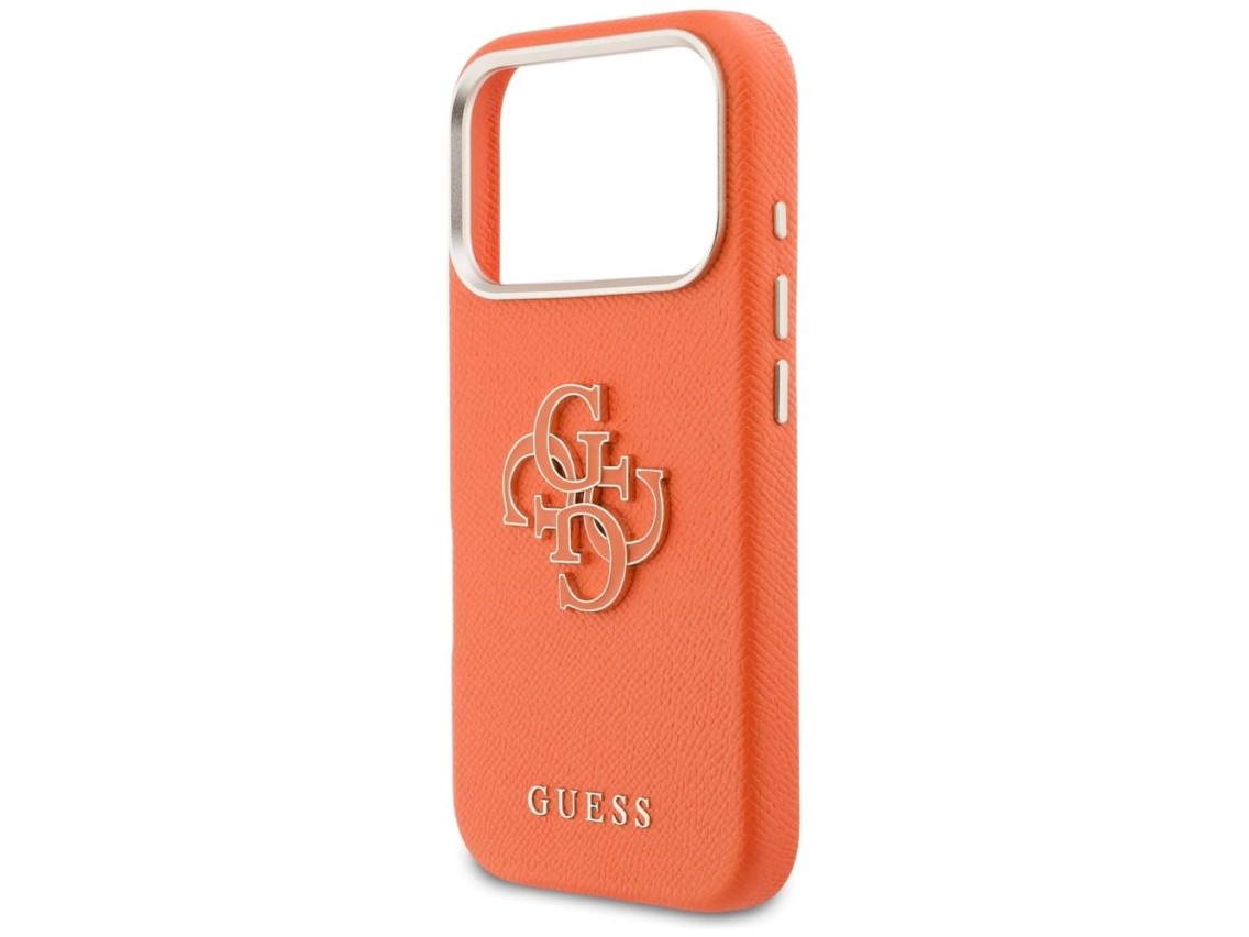 Capa Guess FW Resin Logo para iPhone 17 Pro - laranja