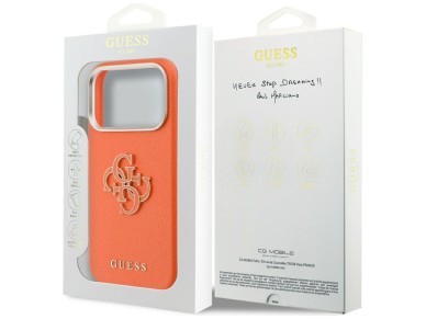 Guess FW Resin Logo case for iPhone 17 Pro - orange Guess FW Resin Logo case for iPhone 17 Pro - orange