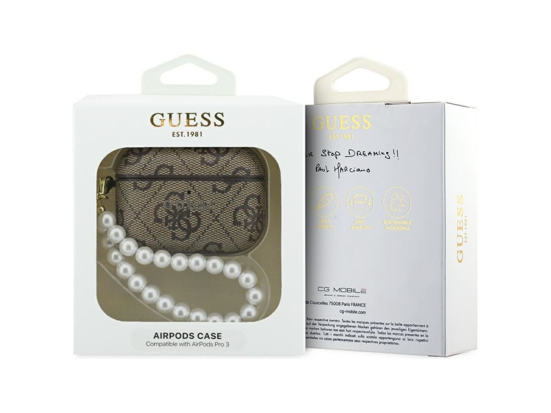 Guess 4G Pearl Strap case for AirPods Pro 3 - brown