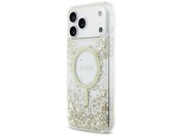 Capa MagSafe com Glitter e Base em Resina da Guess para iPhone 17 Pro Max - Dourada Capa MagSafe com Glitter e Base em Resina da Guess para iPhone 17 Pro Max - Dourada