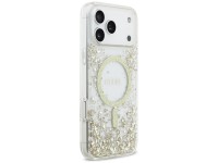 Capa MagSafe com Glitter e Base em Resina da Guess para iPhone 17 Pro Max - Dourada Capa MagSafe com Glitter e Base em Resina da Guess para iPhone 17 Pro Max - Dourada