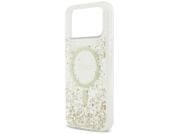 Capa MagSafe com Glitter e Base em Resina da Guess para iPhone 17 Pro Max - Dourada Capa MagSafe com Glitter e Base em Resina da Guess para iPhone 17 Pro Max - Dourada