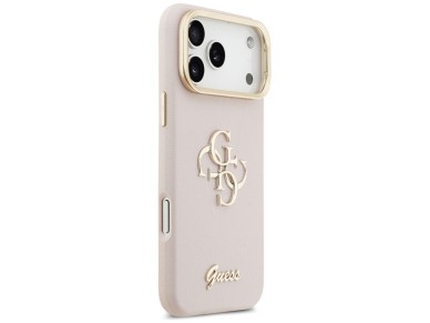 Guess Grained Big 4G & Stand Camera Case for iPhone 17 Pro Max - Pink Guess Grained Big 4G & Stand Camera Case for iPhone 17 Pro Max - Pink
