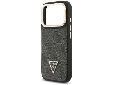 Guess 4G PU Triangle Logo & Stand Camera Magsafe Case for iPhone 17 Pro - Black Guess 4G PU Triangle Logo & Stand Camera Magsafe Case for iPhone 17 Pro - Black