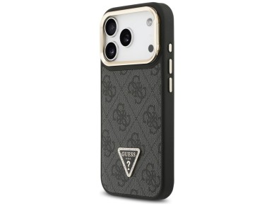 Guess 4G PU Triangle Logo & Stand Camera Magsafe Case for iPhone 17 Pro - Black Guess 4G PU Triangle Logo & Stand Camera Magsafe Case for iPhone 17 Pro - Black