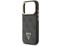 Capa Guess 4G PU com Logo Triangular, Suporte e Câmera MagSafe para iPhone 17 Pro - Preta Capa Guess 4G PU com Logo Triangular, Suporte e Câmera MagSafe para iPhone 17 Pro - Preta