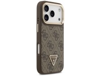 Guess 4G PU Triangle Logo & Stand Camera Magsafe Case for iPhone 17 Pro - Brown Guess 4G PU Triangle Logo & Stand Camera Magsafe Case for iPhone 17 Pro - Brown