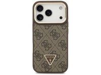 Guess 4G PU Triangle Logo & Stand Camera Magsafe Case for iPhone 17 Pro - Brown Guess 4G PU Triangle Logo & Stand Camera Magsafe Case for iPhone 17 Pro - Brown