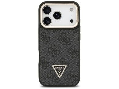 Guess 4G PU Triangle Logo & Stand Camera Magsafe Case for iPhone 17 Pro - Black Guess 4G PU Triangle Logo & Stand Camera Magsafe Case for iPhone 17 Pro - Black