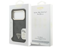 Capa Guess 4G PU com Logo Triangular, Suporte e Câmera MagSafe para iPhone 17 Pro - Preta Capa Guess 4G PU com Logo Triangular, Suporte e Câmera MagSafe para iPhone 17 Pro - Preta