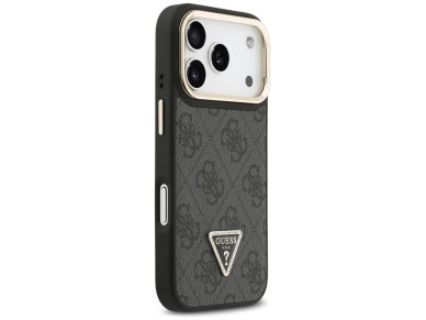 Guess 4G PU Triangle Logo & Stand Camera Magsafe Case for iPhone 17 Pro - Black Guess 4G PU Triangle Logo & Stand Camera Magsafe Case for iPhone 17 Pro - Black