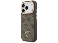 Guess 4G PU Triangle Logo & Stand Camera Magsafe Case for iPhone 17 Pro - Brown Guess 4G PU Triangle Logo & Stand Camera Magsafe Case for iPhone 17 Pro - Brown