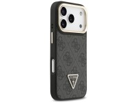 Capa Guess 4G PU com Logo Triangular, Suporte e Câmera MagSafe para iPhone 17 Pro - Preta Capa Guess 4G PU com Logo Triangular, Suporte e Câmera MagSafe para iPhone 17 Pro - Preta