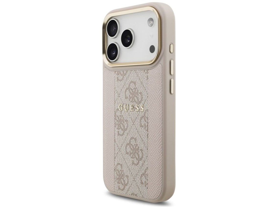 Funda Guess 4G Stripe MagSafe para iPhone 17 Pro - Rosa