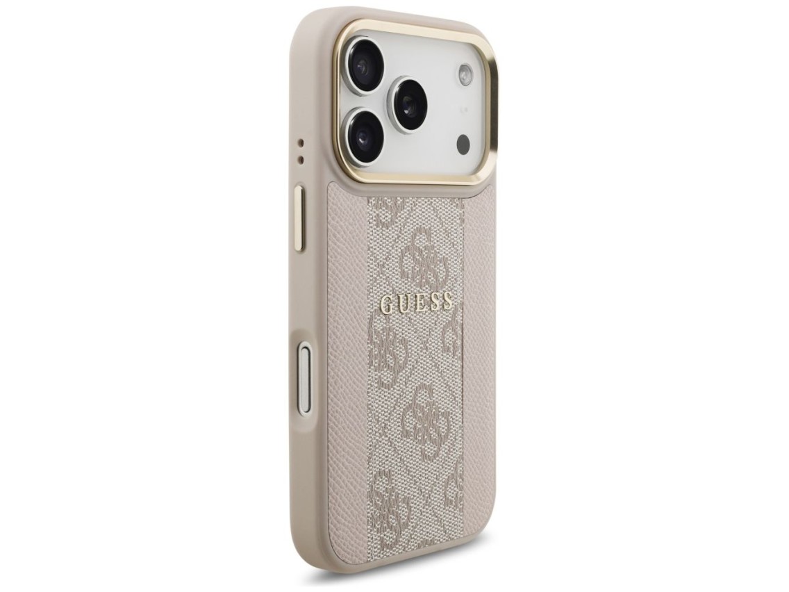 Funda Guess 4G Stripe MagSafe para iPhone 17 Pro - Rosa