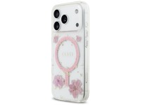 Funda Guess Resin Flowers Glitter MagSafe para iPhone 17 Pro - Rosa Funda Guess Resin Flowers Glitter MagSafe para iPhone 17 Pro - Rosa