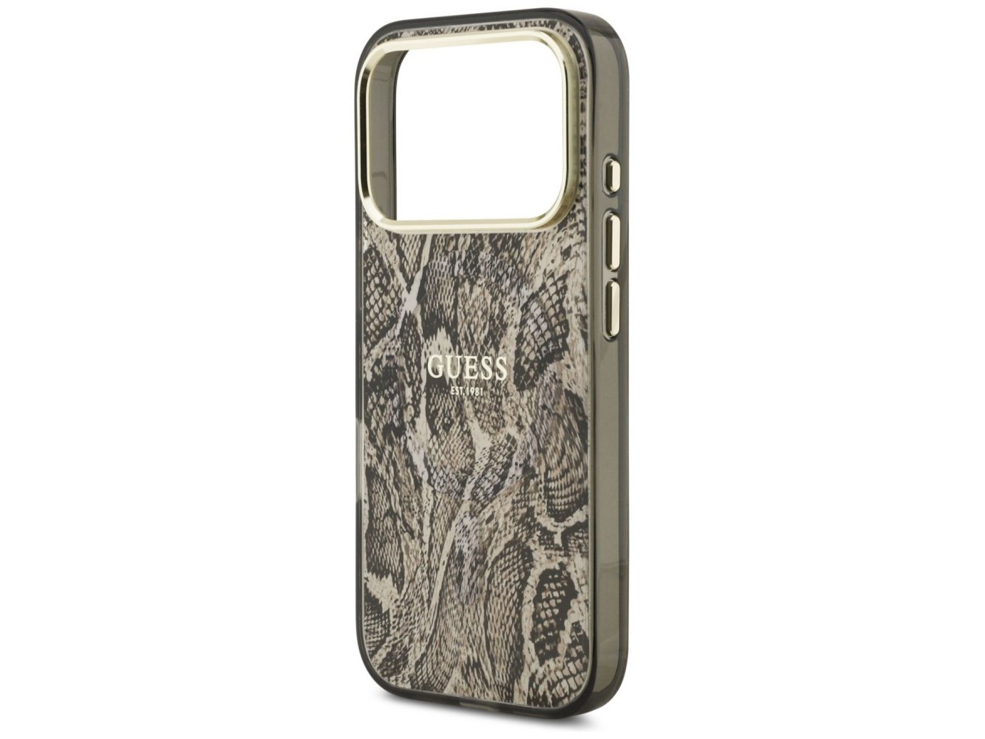 Guess Python Pattern MagSafe Case for iPhone 17 Pro Max - Brown