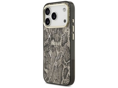 Capa MagSafe Guess com estampa de p�ton para iPhone 17 Pro Max - Marrom