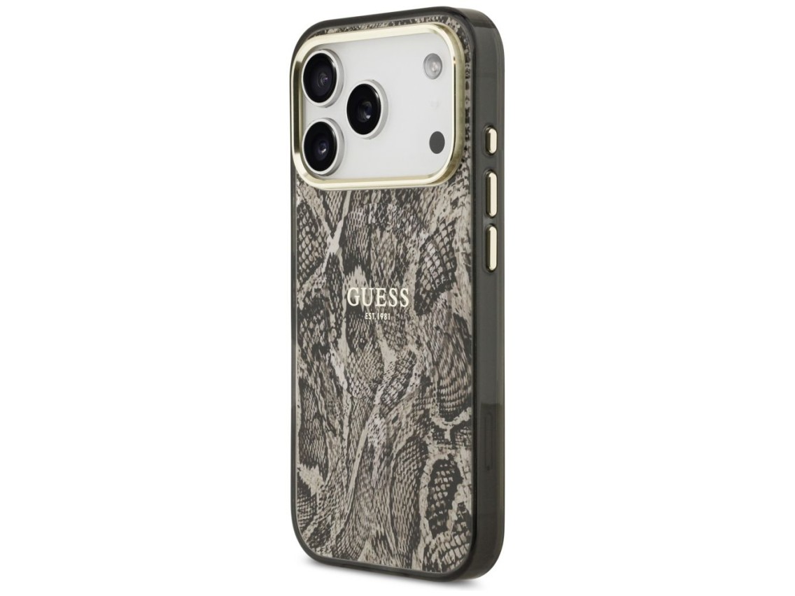 Guess Python Pattern MagSafe Case for iPhone 17 Pro Max - Brown