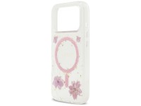Funda Guess Resin Flowers Glitter MagSafe para iPhone 17 Pro - Rosa Funda Guess Resin Flowers Glitter MagSafe para iPhone 17 Pro - Rosa