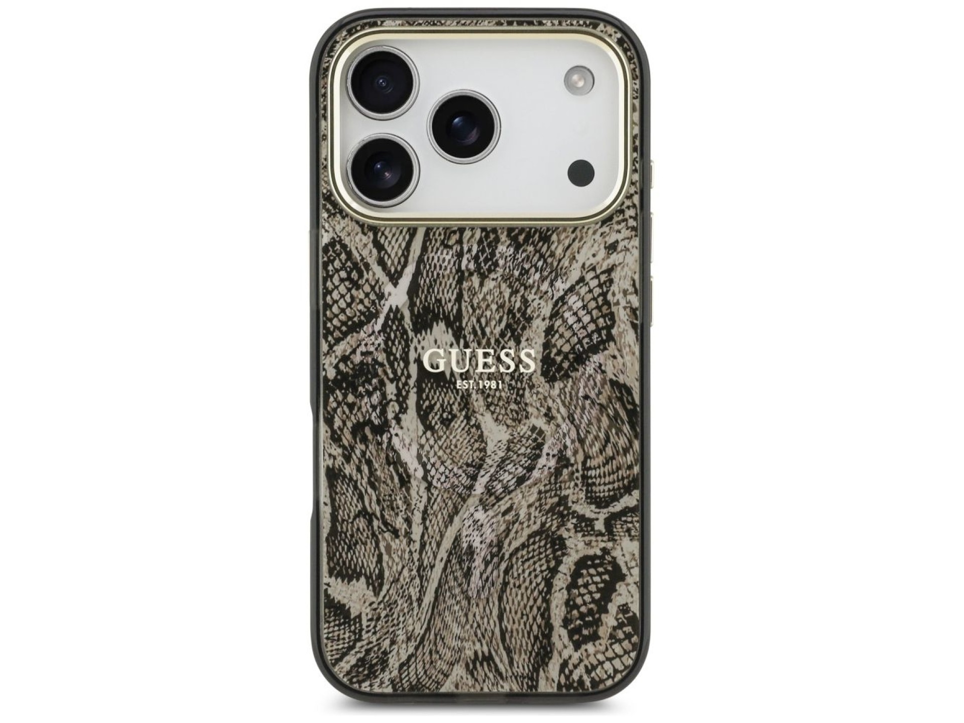 Guess Python Pattern MagSafe Case for iPhone 17 Pro Max - Brown