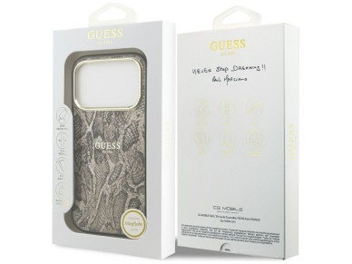Capa MagSafe Guess com estampa de p�ton para iPhone 17 Pro Max - Marrom