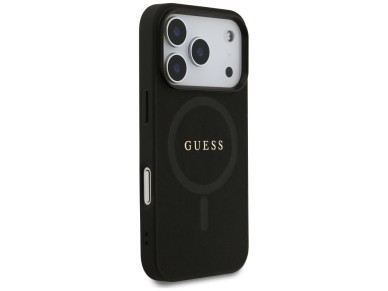 Capa Guess Saffiano Classic Logo MagSafe para iPhone 17 Pro - Preta