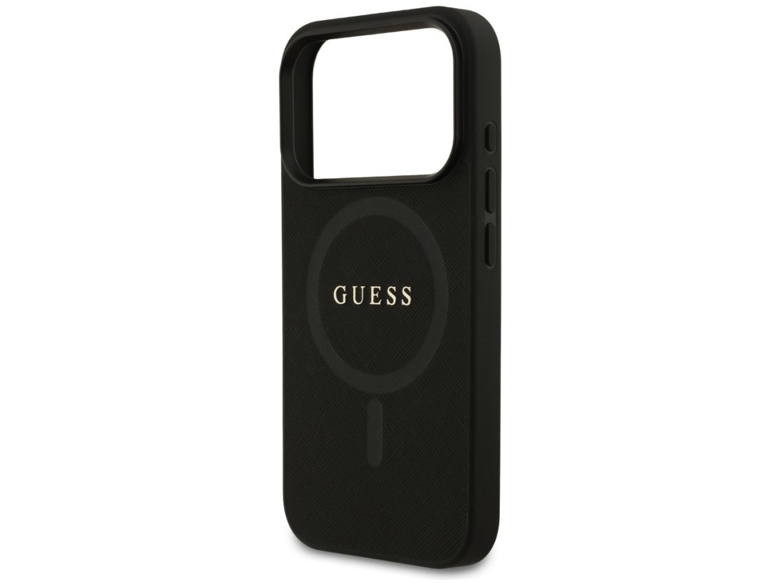 Guess Saffiano Classic Logo MagSafe Case for iPhone 17 Pro - Black