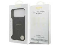 Capa Guess Saffiano Classic Logo MagSafe para iPhone 17 Pro Max - Preta Capa Guess Saffiano Classic Logo MagSafe para iPhone 17 Pro Max - Preta