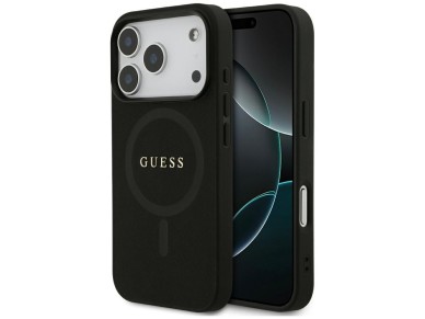 Guess Saffiano Classic Logo MagSafe Case for iPhone 17 Pro - Black Guess Saffiano Classic Logo MagSafe Case for iPhone 17 Pro - Black