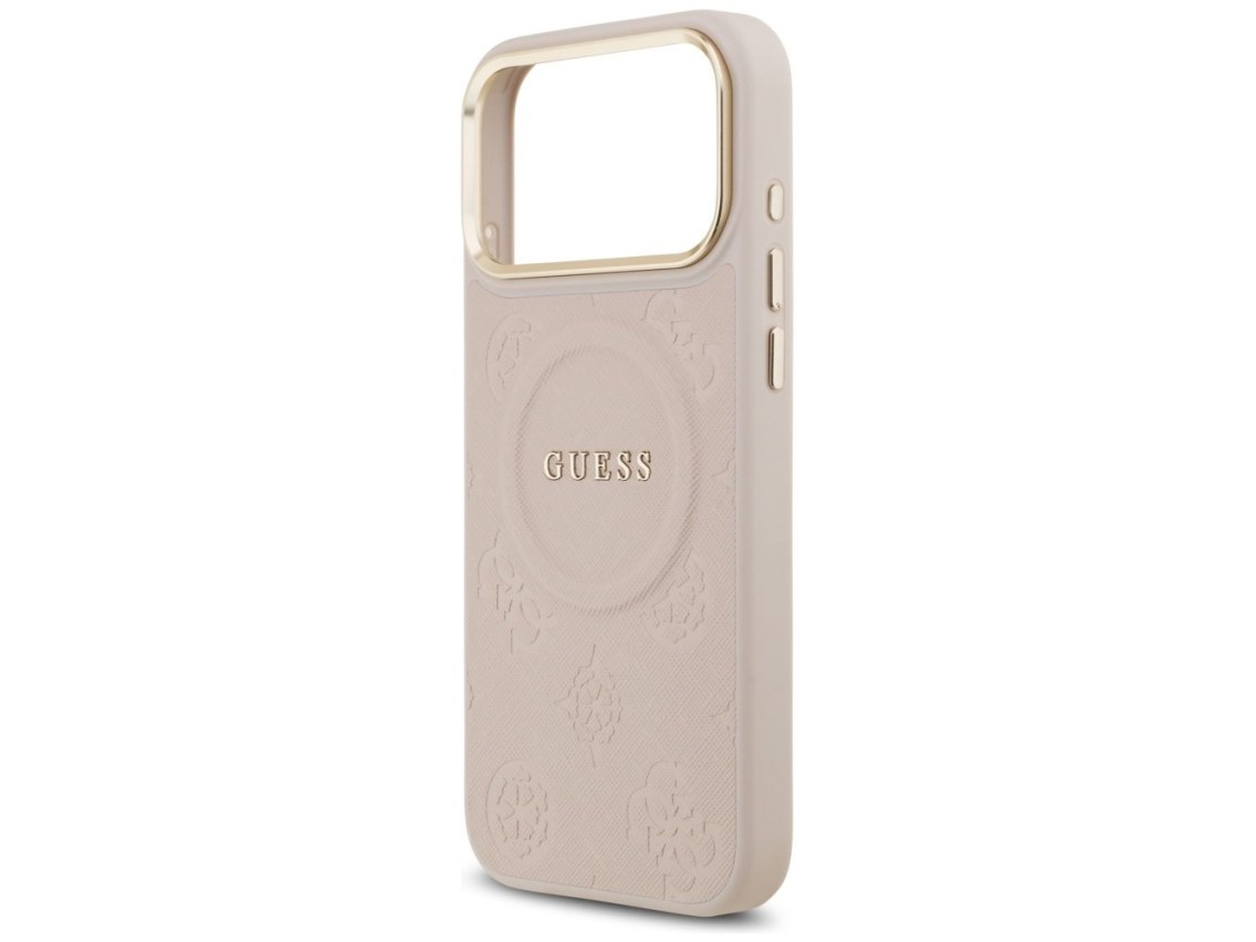 Guess Peony Hot Stamp MagSafe Case for iPhone 17 Pro Max - Pink