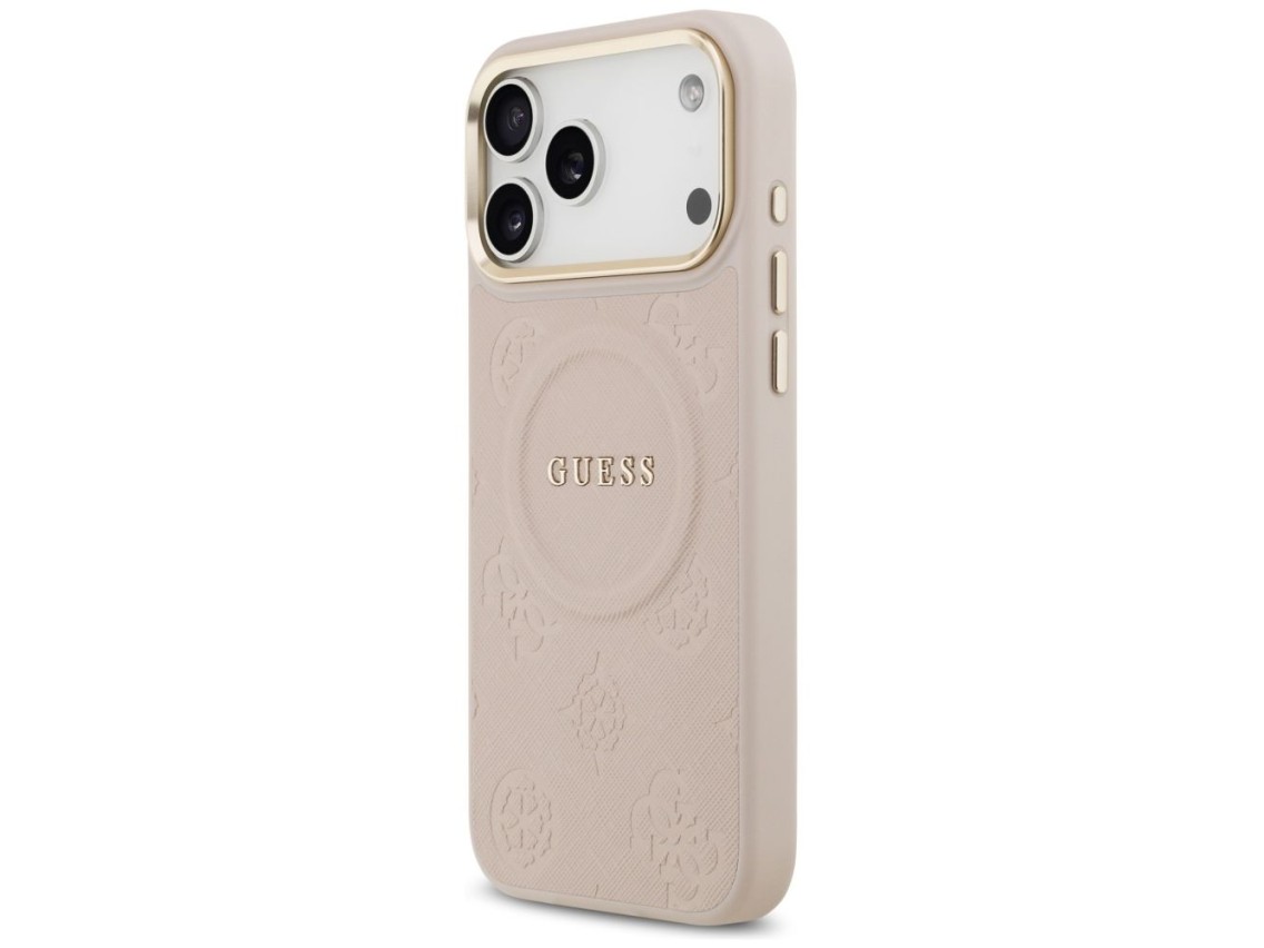 Guess Peony Hot Stamp MagSafe Case for iPhone 17 Pro Max - Pink