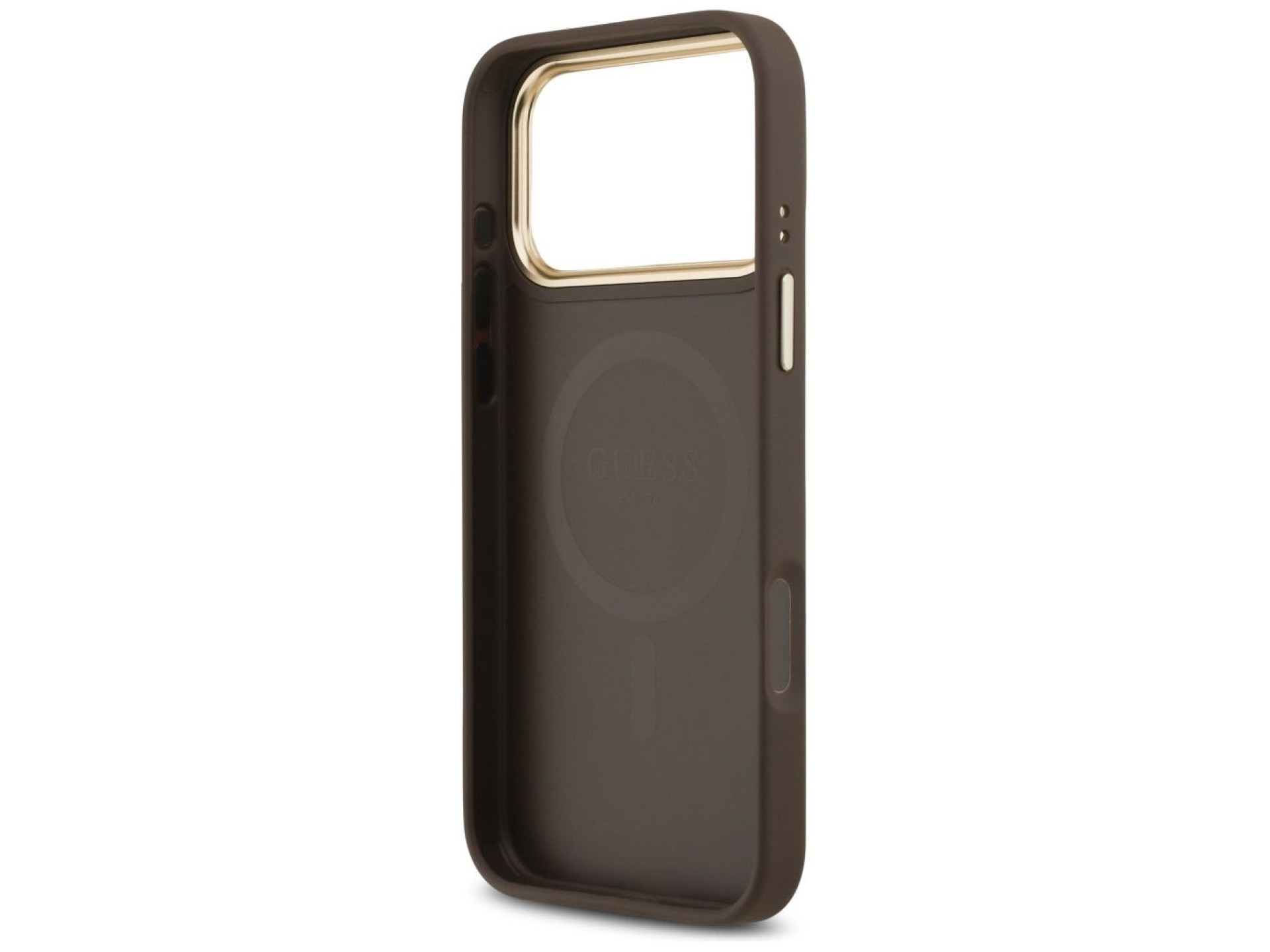 Capa Guess Peony Hot Stamp MagSafe para iPhone 17 Pro Max - Marrom