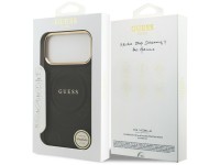 Funda Guess Peony Hot Stamp MagSafe para iPhone 17 Pro Max - Negra Funda Guess Peony Hot Stamp MagSafe para iPhone 17 Pro Max - Negra