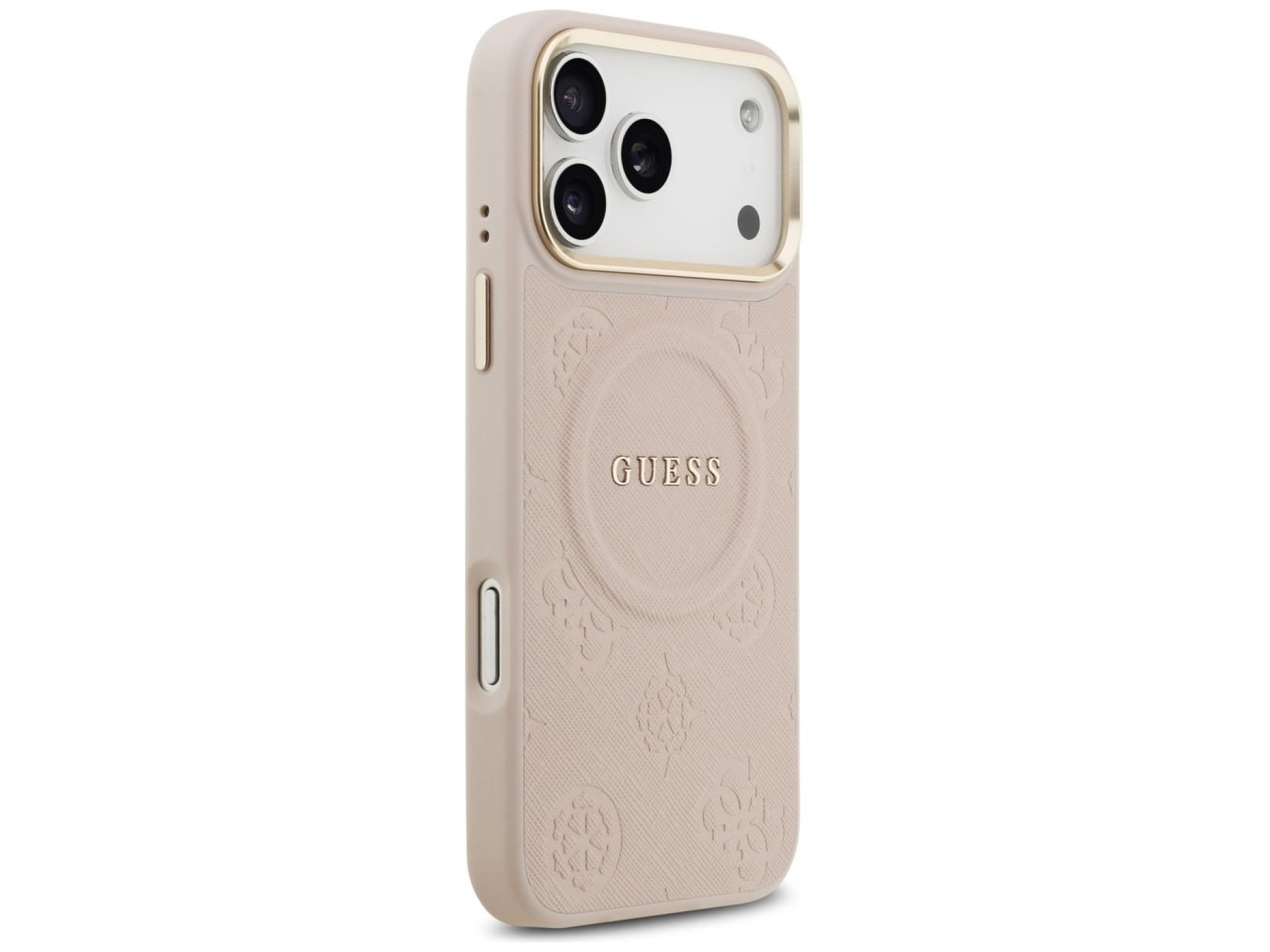Guess Peony Hot Stamp MagSafe Case for iPhone 17 Pro Max - Pink