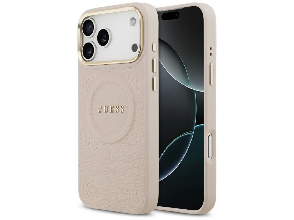 Guess Peony Hot Stamp MagSafe Case for iPhone 17 Pro Max - Pink