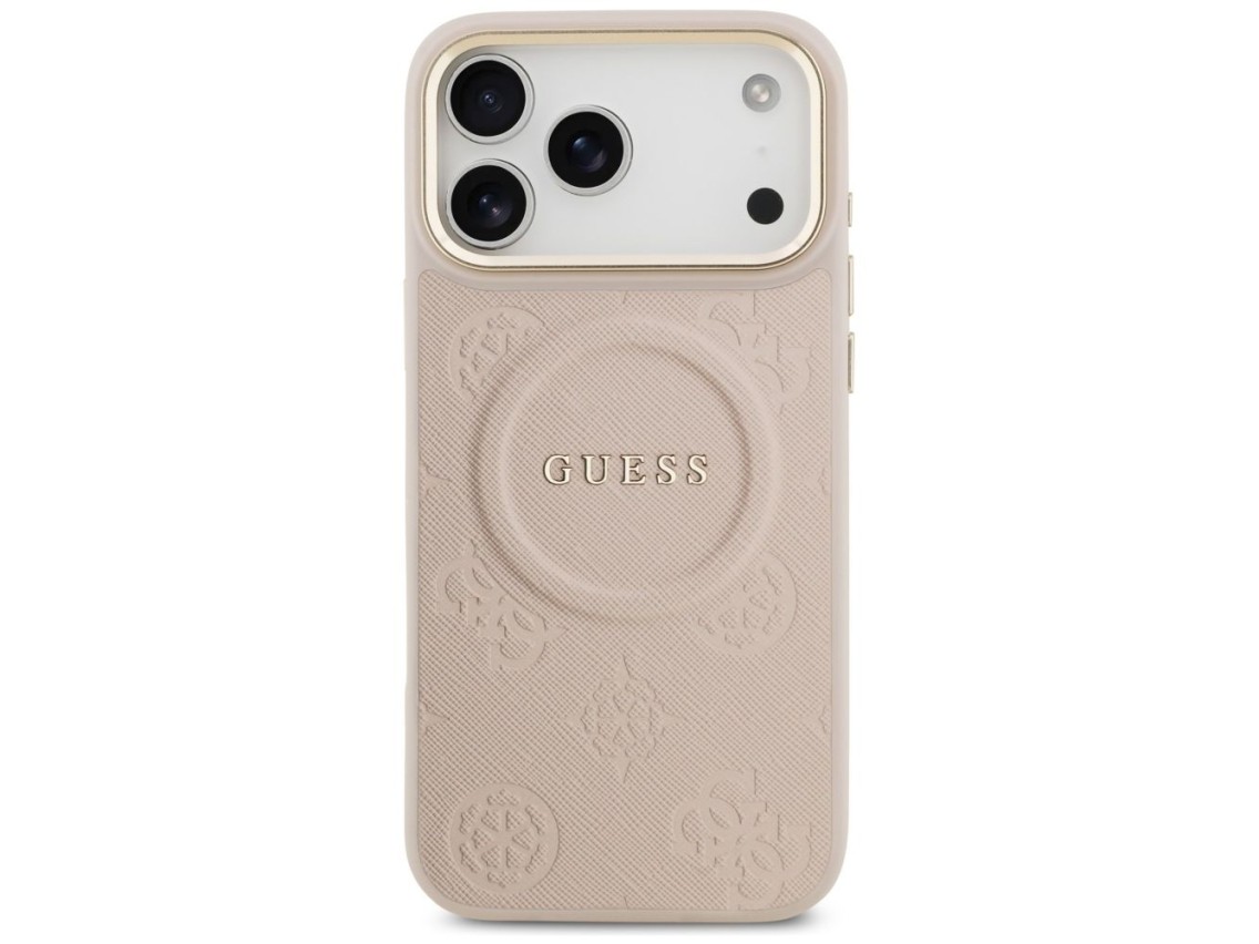 Guess Peony Hot Stamp MagSafe Case for iPhone 17 Pro Max - Pink