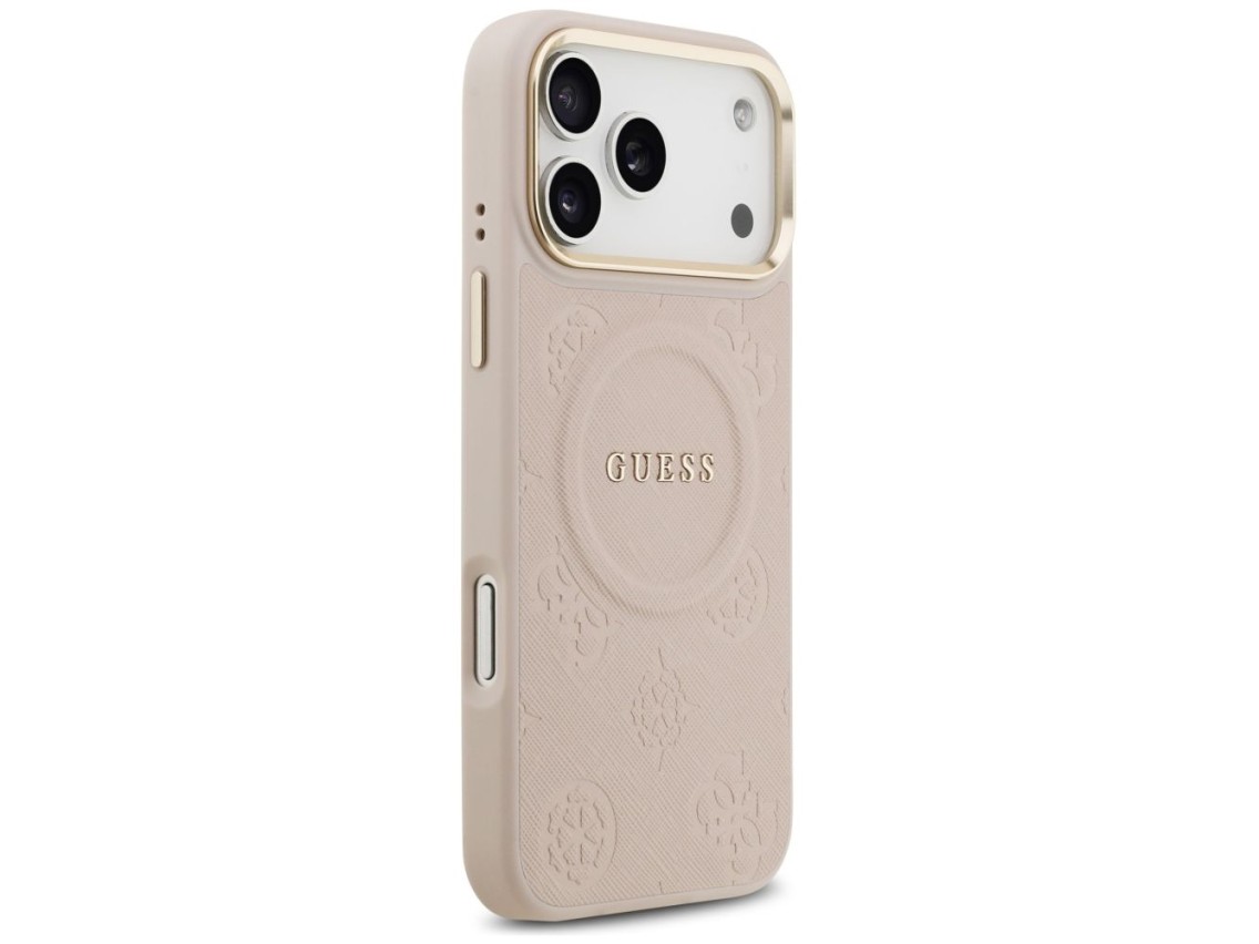 Guess Peony Hot Stamp MagSafe Case for iPhone 17 Pro Max - Pink