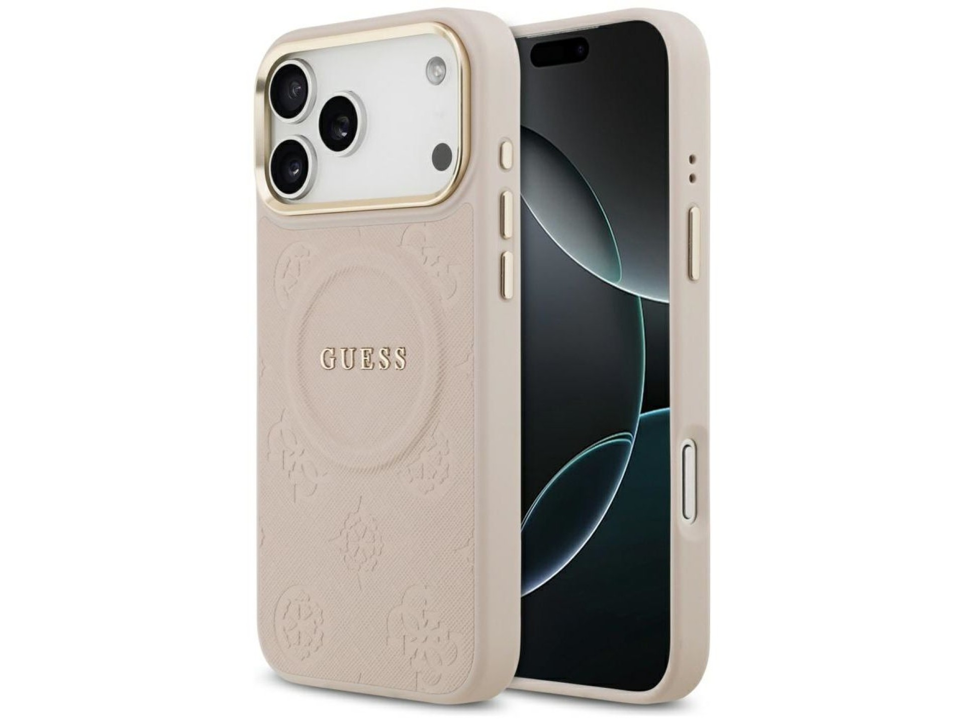 Guess Peony Hot Stamp MagSafe Case for iPhone 17 Pro Max - Pink