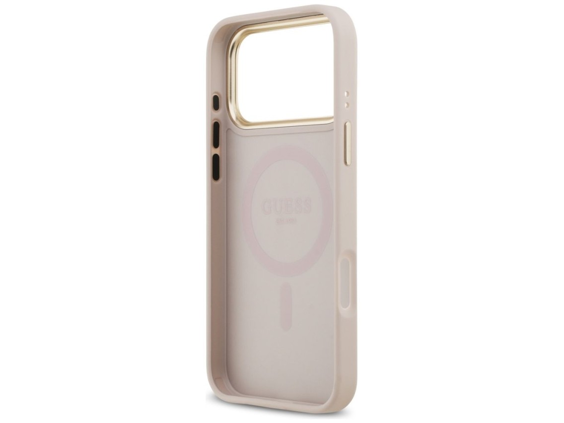 Guess Peony Hot Stamp MagSafe Case for iPhone 17 Pro Max - Pink