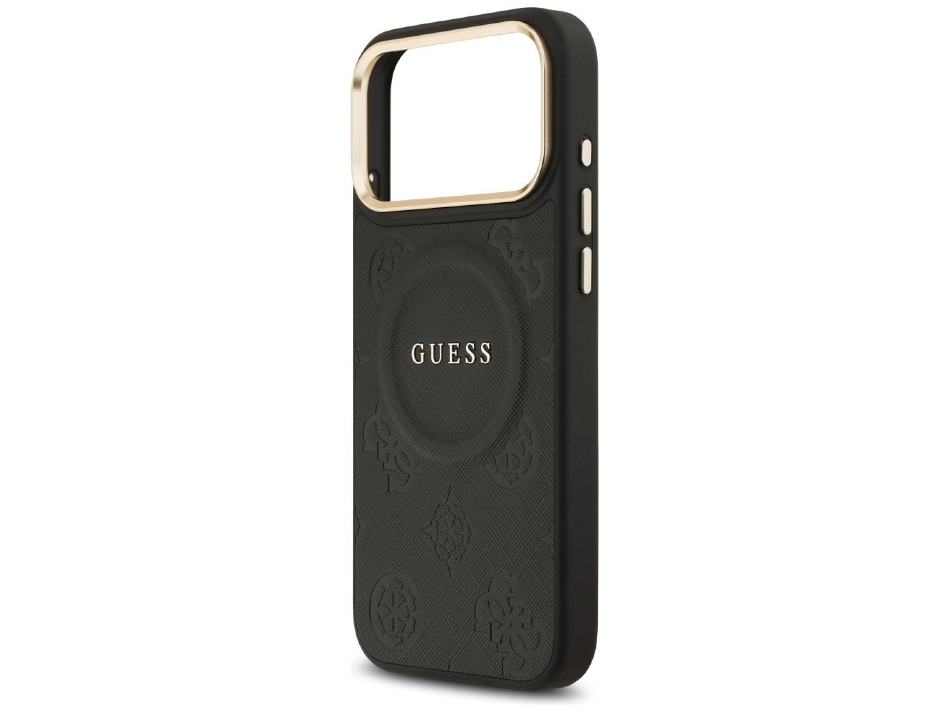 Funda Guess Peony Hot Stamp MagSafe para iPhone 17 Pro Max - Negra