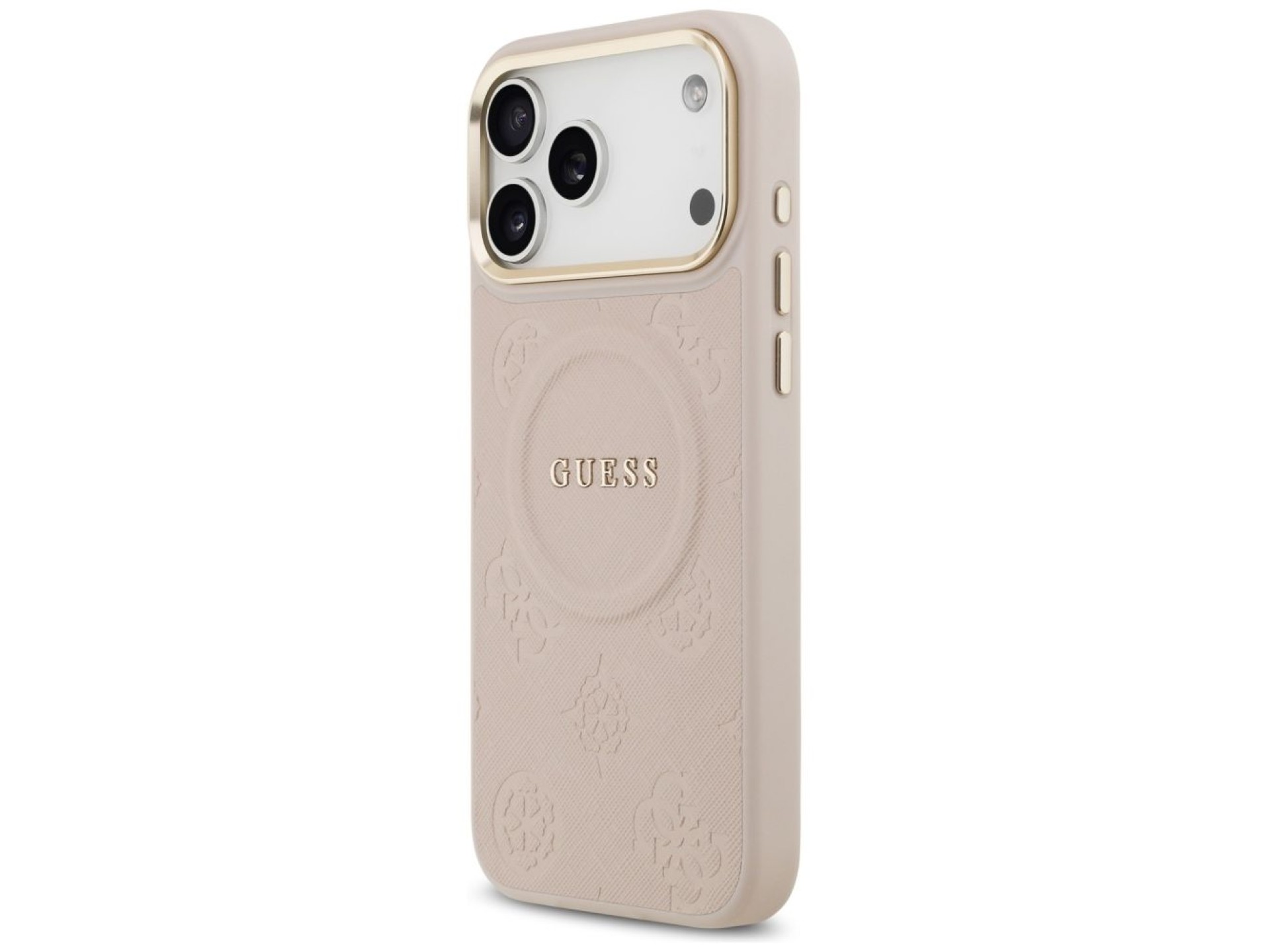 Guess Peony Hot Stamp MagSafe Case for iPhone 17 Pro Max - Pink