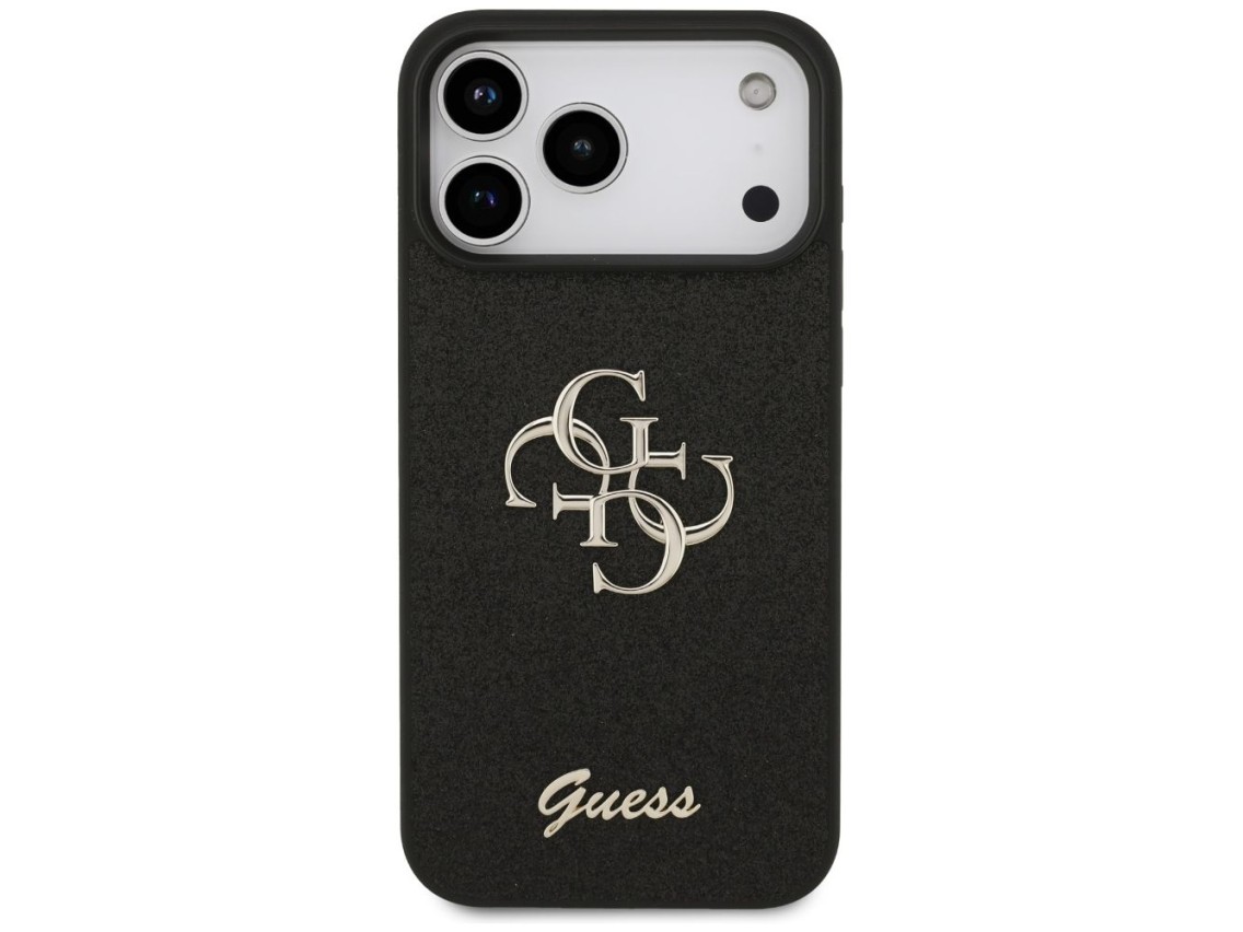 Guess Fixed Glitter Big 4G case for iPhone 17 Pro Max - black