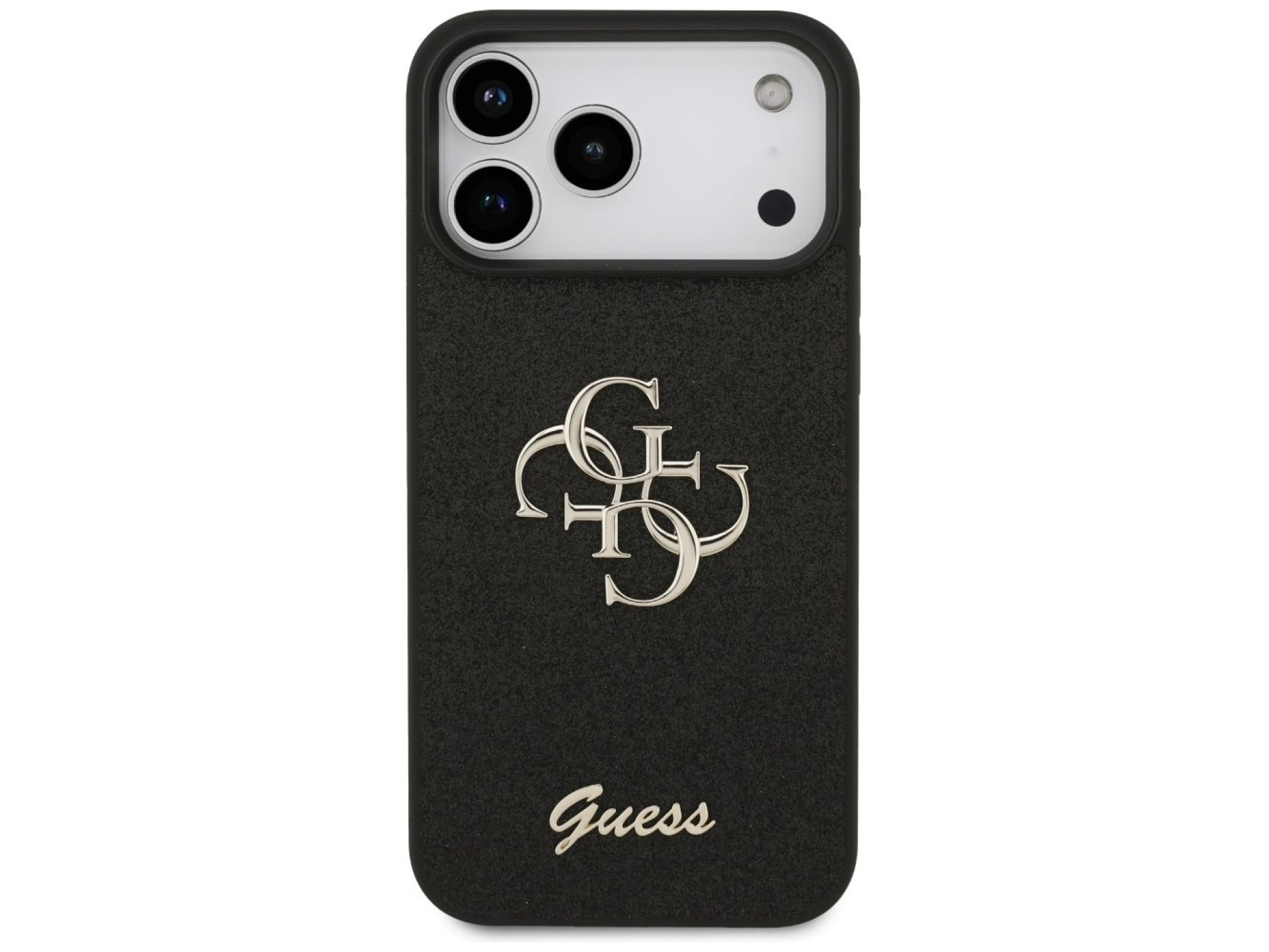 Guess Fixed Glitter Big 4G case for iPhone 17 Pro Max - black