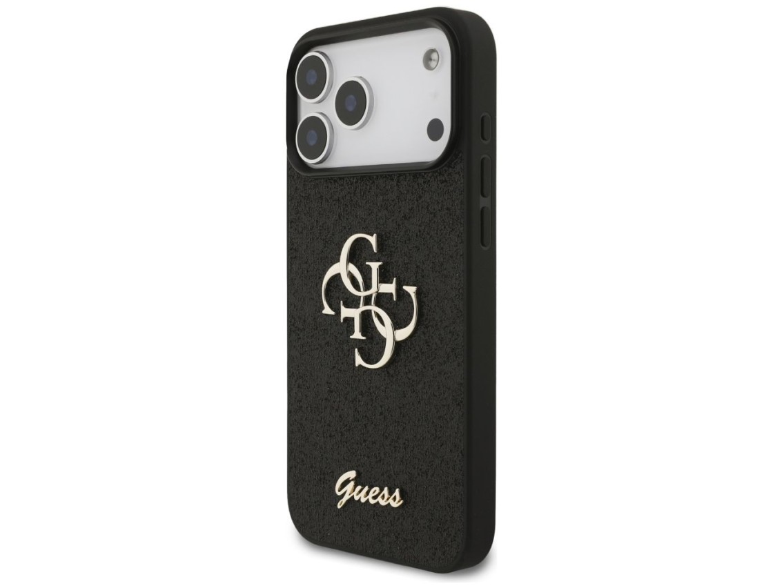 Guess Fixed Glitter Big 4G case for iPhone 17 Pro Max - black