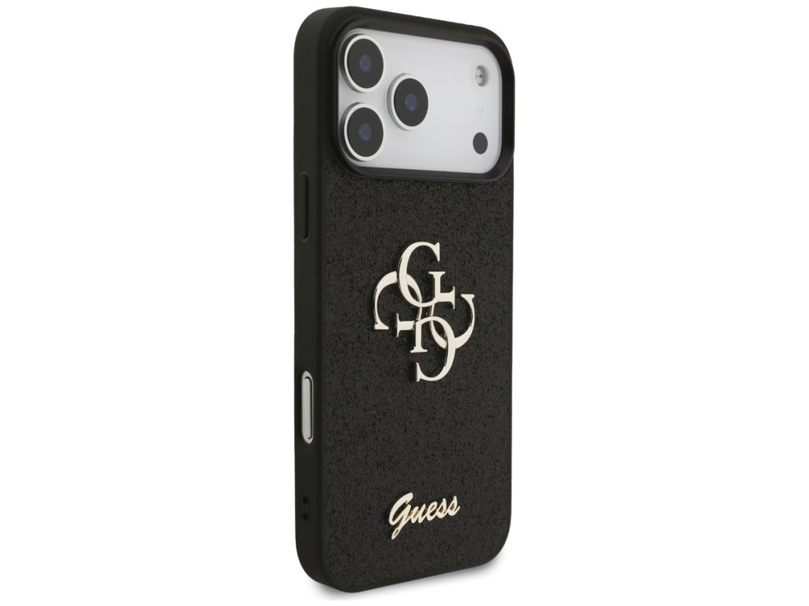 Guess Fixed Glitter Big 4G case for iPhone 17 Pro Max - black