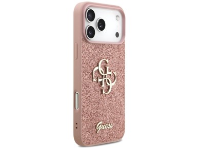 Guess Fixed Glitter Big 4G Case for iPhone 17 Pro Max - Pink