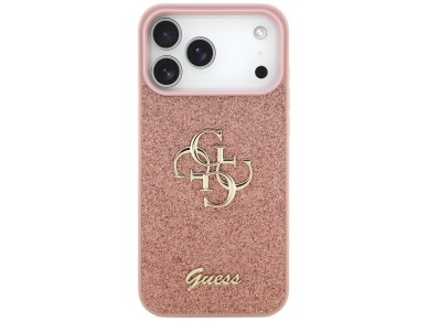 Guess Fixed Glitter Big 4G Case for iPhone 17 Pro Max - Pink